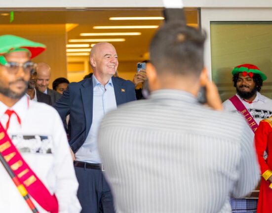 ފީފާގެ ރައީސް ޖިއާނީ އިންފަންޓީނޯ ރާއްޖެ ވަޑައިގެންނެވުން -- ފޮޓޯ: އެފްއޭއެމް